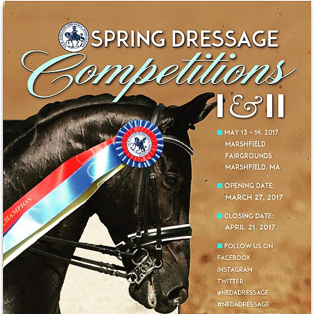 NEDADressage's tweet photo. New this year: two chances for qualifying scores at the NEDA Spring Competitions weekend. https://t.co/hjxi2AAah7 #nedadressage #dressage https://t.co/0t2rOw7K6R