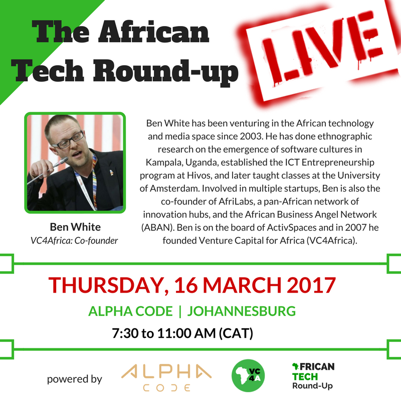 ABANAngels's tweet photo. Catch @ABANAngels cofounder and @VC4Africa CEO @zia505 LIVE! @africanroundup March16 @alphacode_club  #Johannesburg https://t.co/glyjOTATky https://t.co/A70HsjYqin