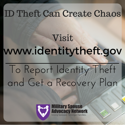 MilSpouseAdvNet's tweet photo. ID Theft Can Create Chaos - Visit https://t.co/8812wfluzf to report identity theft and create a recovery plan.  

#MSAN #FinancialMonday https://t.co/u1ESkaZELD