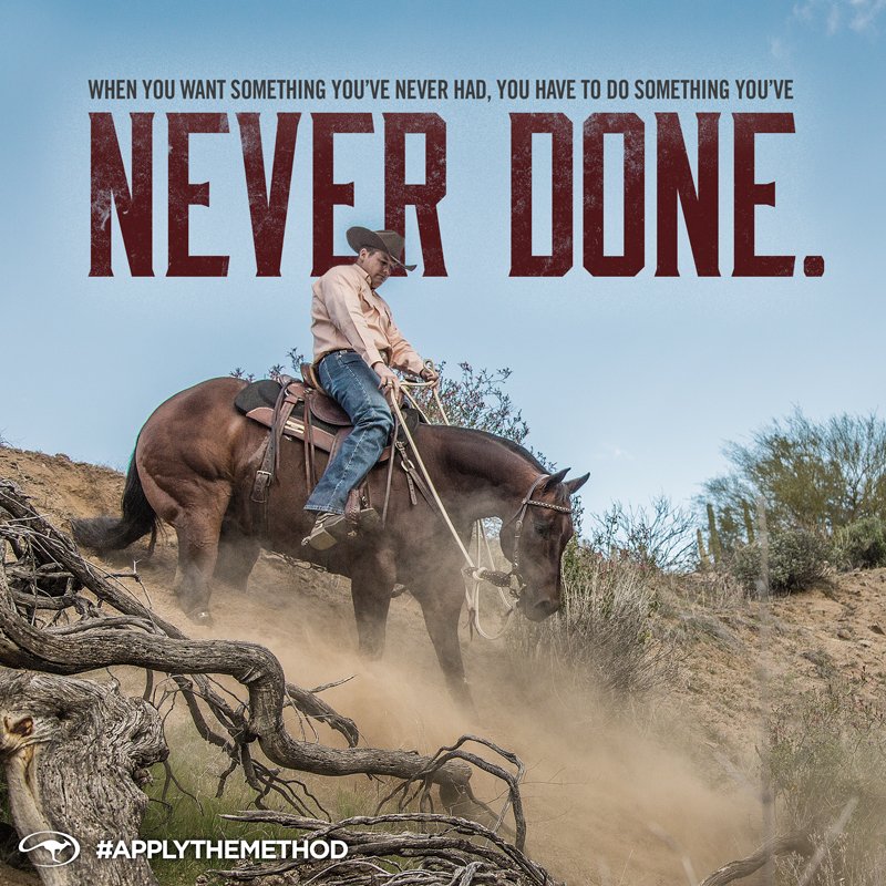 DownunderHorse's tweet photo. Get out of your comfort zone! - Clinton #ApplyTheMethod #MotivationMonday https://t.co/P5mUKj430U