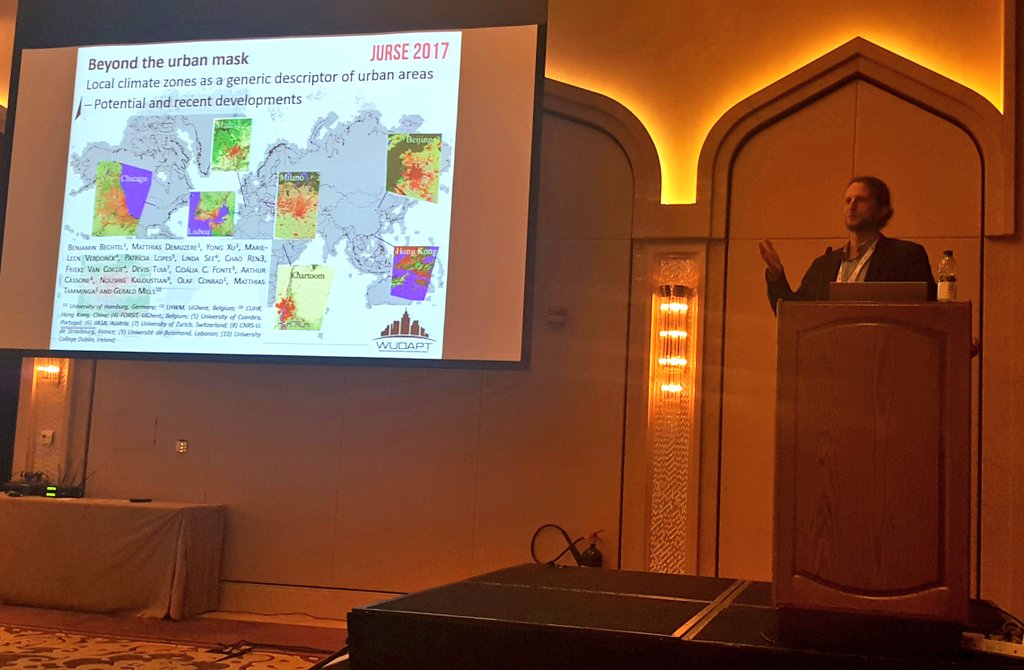 mdemuzere's tweet photo. @BenjaminBechtel providing an update on the #WUDAPT efforts: "beyond urban mask: #LocalClimateZone potential and developments. #urbanclimate https://t.co/bXdITYtarF