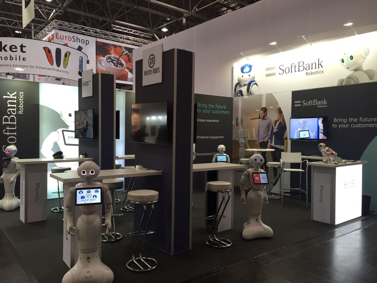 PepperTheRobot's tweet photo. If you'd like to meet me during the world’s leading retail trade fair #EuroShop, come at the booth n°A33 Hall 2! 😉#Düsseldorf https://t.co/rV0HpGqGFN