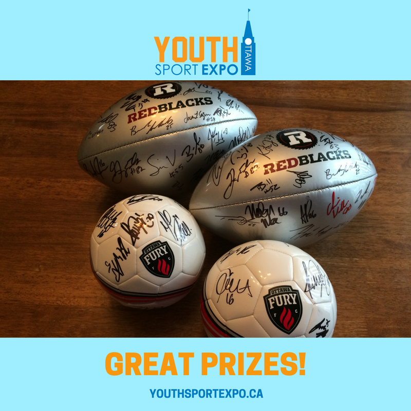 YouthSportExpo's tweet photo. You could win one of 2 team signed @OttawaRedBlacks Grey Cup Champion footballs and 2 @OttawaFuryFC signed soccer balls at the show! https://t.co/tuELx34PBo