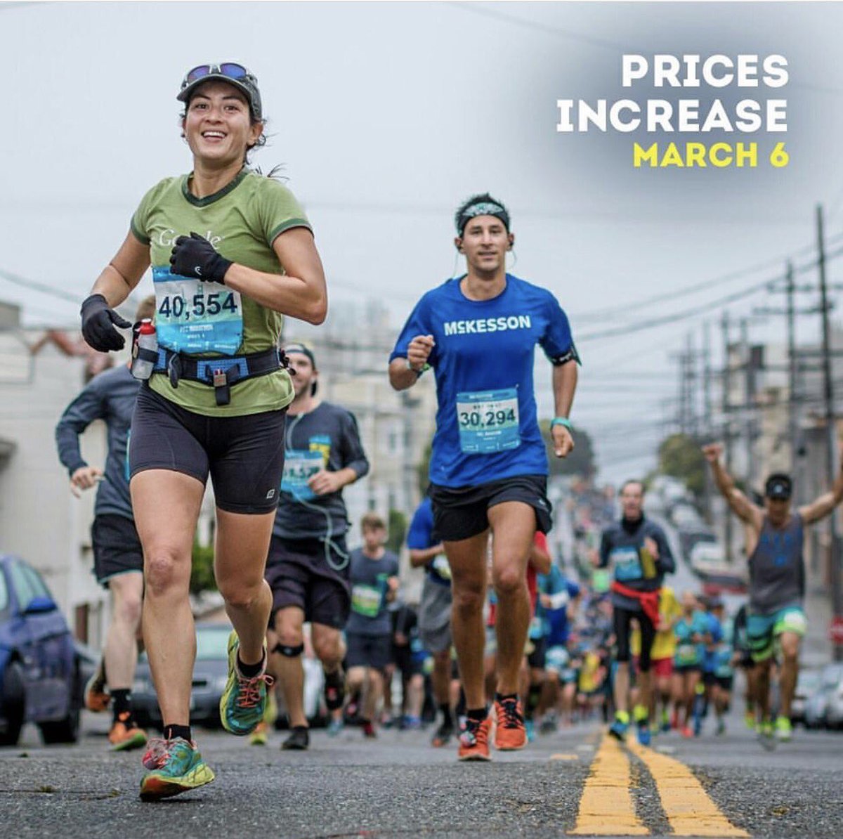 cdlim's tweet photo. Prices increase for @THESFMARATHON at midnight tonight! Save $10 with #discount code TSFM2017CHARLES #sf #marathon https://t.co/Ny8aesKoK9