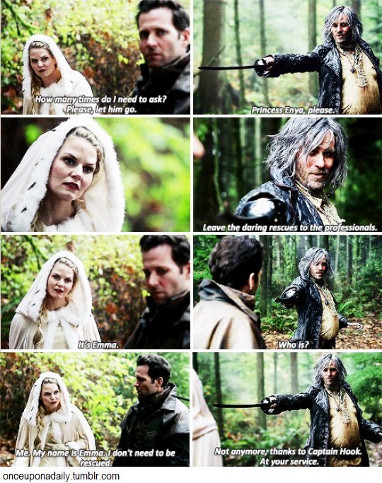 bestofswanjones's tweet photo. "Princess Enya, please. Leave the daring rescues to the professionals"
   - "It's Emma"
"Who is?"
   - "Me. My name is Emma" 😂❤ #CaptainSwan https://t.co/6V2pD8hW2o