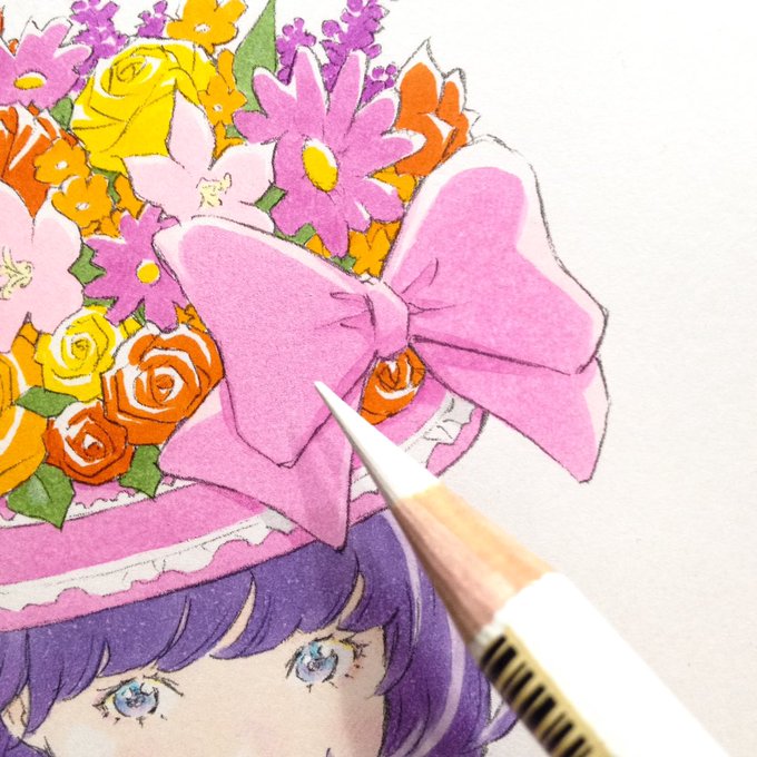 「花 紫髪」のTwitter画像/イラスト(古い順)