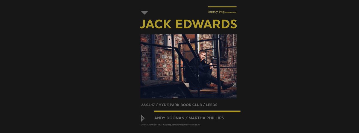 DustyPopUK's tweet photo. LIMITED TICKERS REMAINING
22.04 @HPBCLeeds
@jackedwardsuk
@andydoonanmusic
@somarthalous
https://t.co/aIBJJYwy57 https://t.co/WumZ7B5o2Q