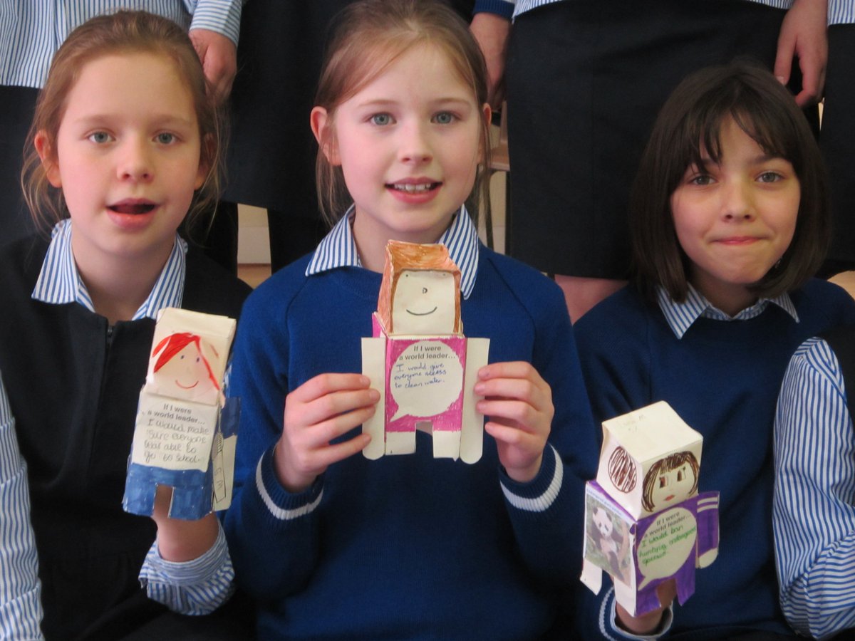 Global Citizenship- Tormead girls want to change the world for the better, we made world leader models with important messages.<a href="/EcoSchools/">Eco-Schools England</a>
