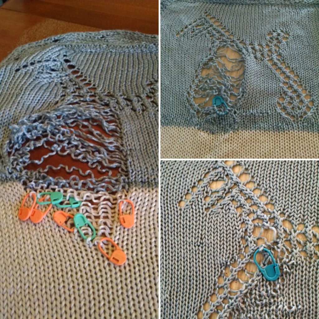 tinkingturtle's tweet image. Reweaving a Lace Knit Blanket, Part 2 tinkingturtle.com/2017/03/reweav…