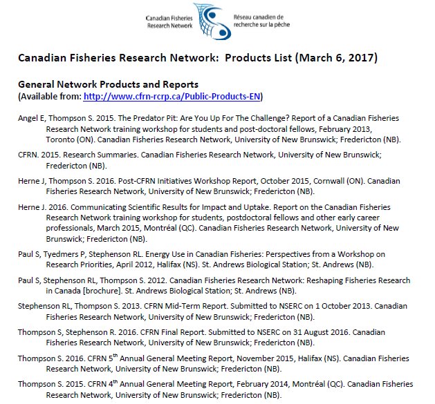 Updated #CFRN Products List available on our website: cfrn-rcrp.ca/Public-Product… #CFRNachieves