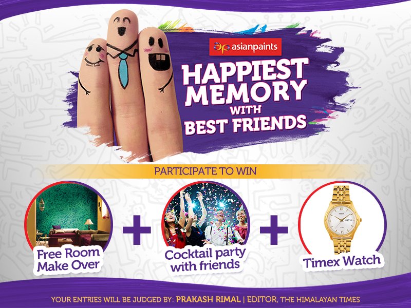 asianpaintsnp's tweet photo. We are running a contest, #HappiestMemory with #BestFriends, which you may find interesting! For details, visit: https://t.co/KWRD0vrfjq https://t.co/CJe211swNt