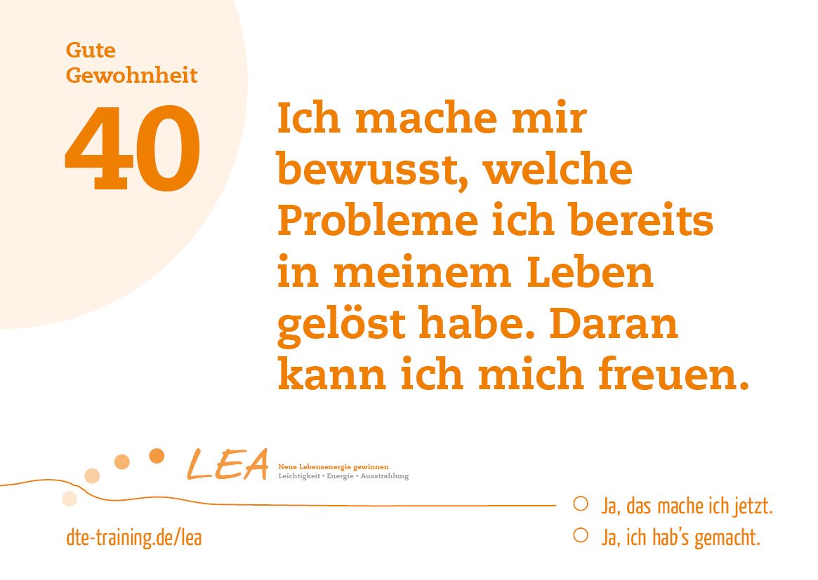 DtEVerlag's tweet image. Der LEA-Minikurs Tag 40 – Schon mal geschafft

#inspiriertleben #DowntoEarth #LEAtraining #Fastenzeit2017
dte-training.de/lea