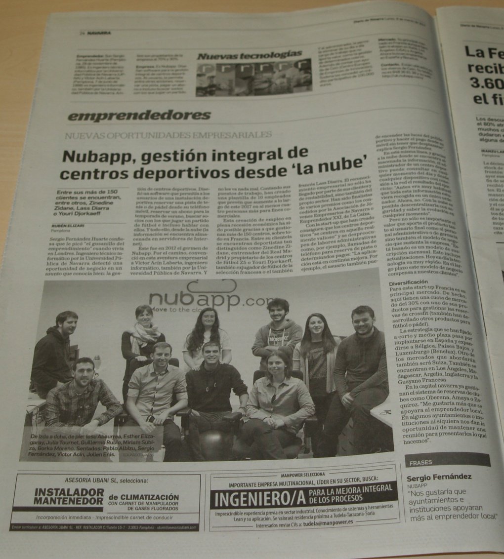 NubappEs's tweet photo. Hoy salimos en la edición impresa y digital de @DiariodeNavarra. Muchas gracias a @rubenelizari por el reportaje. https://t.co/NhmuEFNYUN