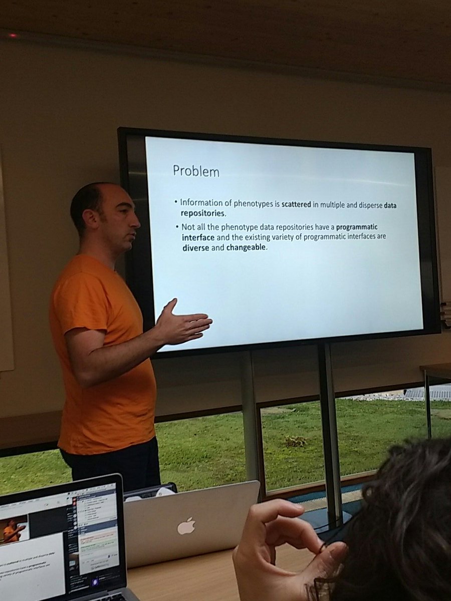 fico_go's tweet photo. .@rafajido talking about phenotypes at #Bioschemas https://t.co/g08DNzk5dR