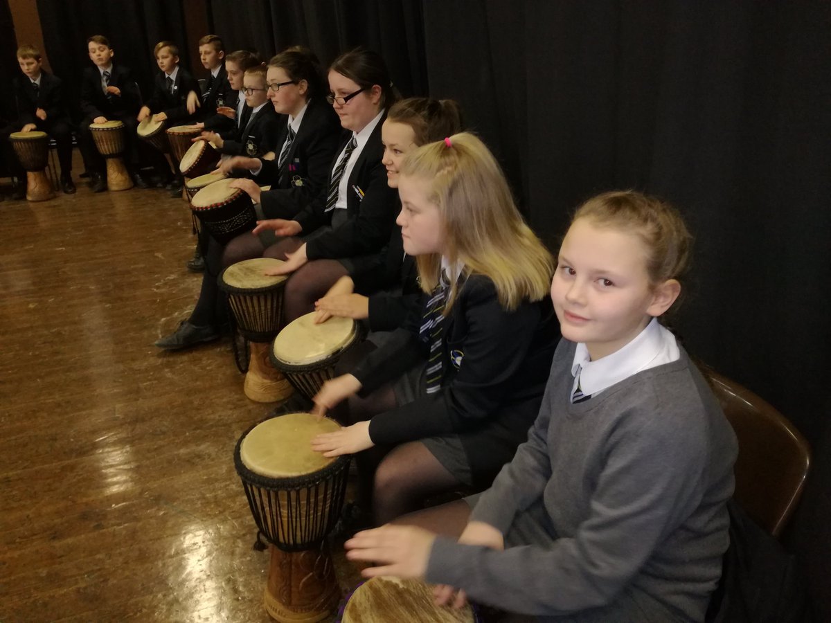 Parkhall_IC's tweet photo. Integrated Education Week begins with Djembe drums https://t.co/DQfGn5BolJ