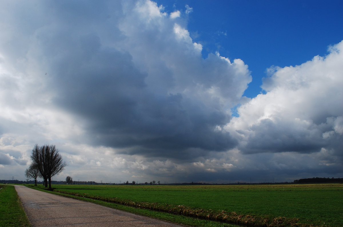 padt005's tweet image. #Goedemorgen Geacht Weerteam, prachtige buienluchten in de polder, opnames gemaakt in de omgeving van Ridderkerk 6 Mrt