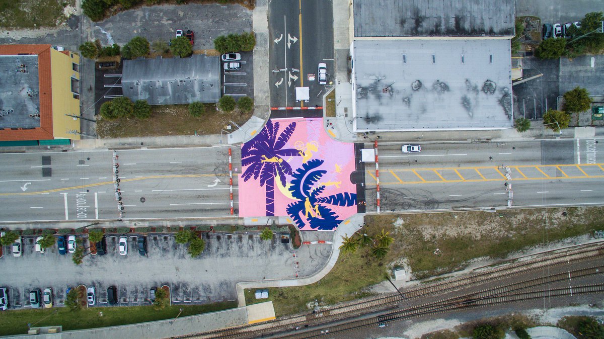 thecityofwpb's tweet photo. Congrats DSOA winning design team and event organizers on #IntersectionRepair at Fern/Tamarind! Thank you volunteers who helped us paint! https://t.co/vamvVlfNHh