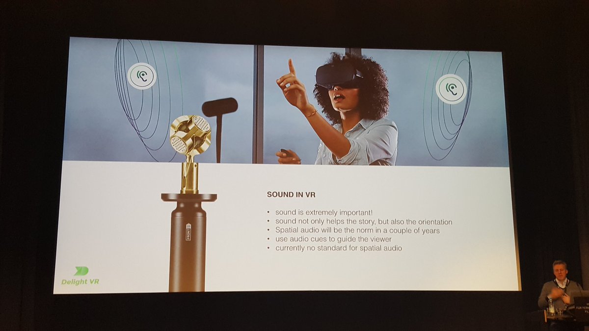 Paulina__Wojcik's tweet photo. Ganz wichtiges Thema: Sound in #VR. Eine Experience besteht ja nicht nur aus Bildern. #tdcv https://t.co/9dBAq25j9g