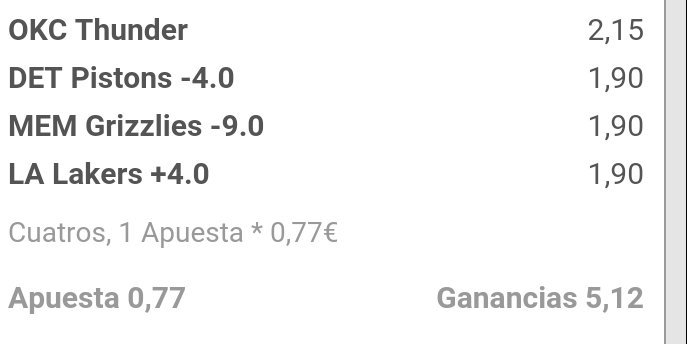 nbapicksesp's tweet image. Buenas a todos aqui os dejo un par de apuestas que he ganado durante esos dias.