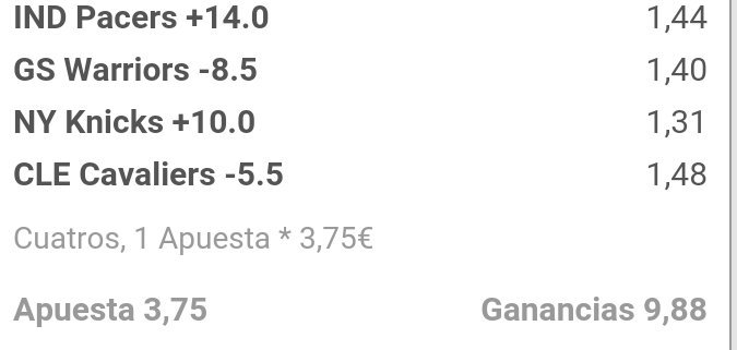 nbapicksesp's tweet image. Buenas a todos aqui os dejo un par de apuestas que he ganado durante esos dias.