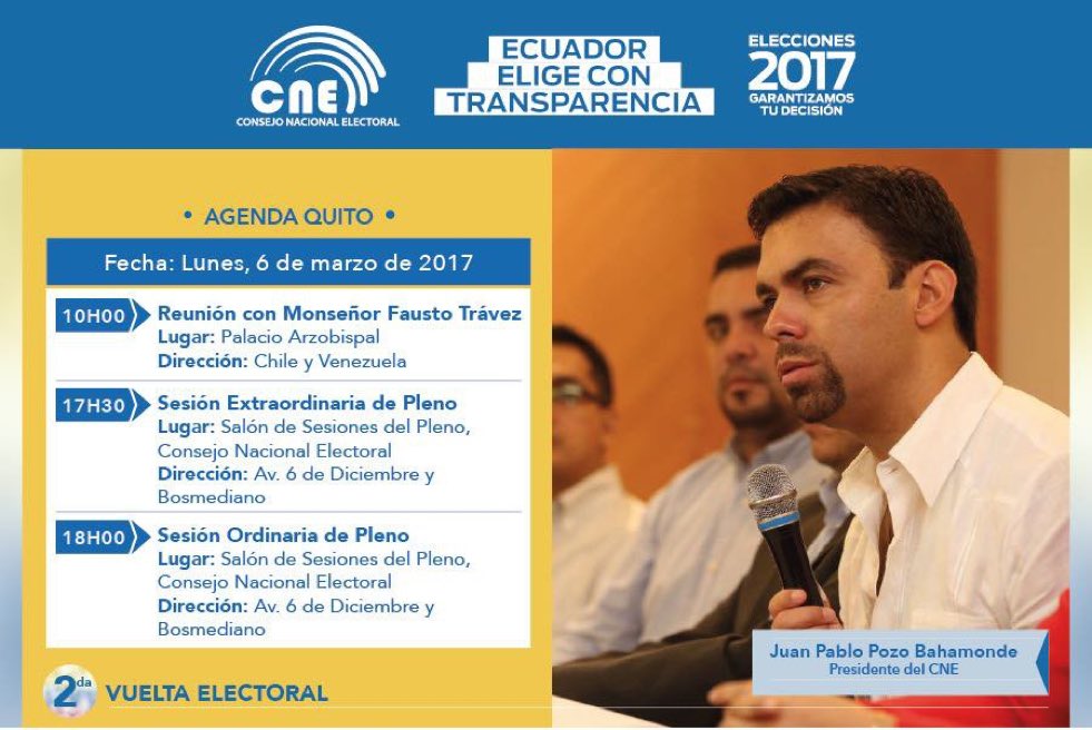 CNEPastaza_'s tweet image. AGENDA | Hoy @JuanPabloPozoB cumple actividades en Quito. #PlenoCNE. #CNETrabajoYCompromiso. #CNEInforma