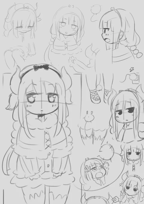 sketch loli dragon. wait she's older than me... 