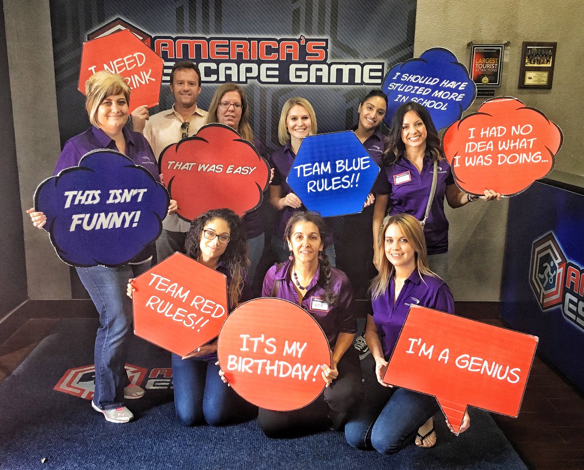 PracticeWorx1's tweet photo. Team Building at the Escape Game Orlando was a great time! #PracticeWorx https://t.co/SJaAiJj3eL