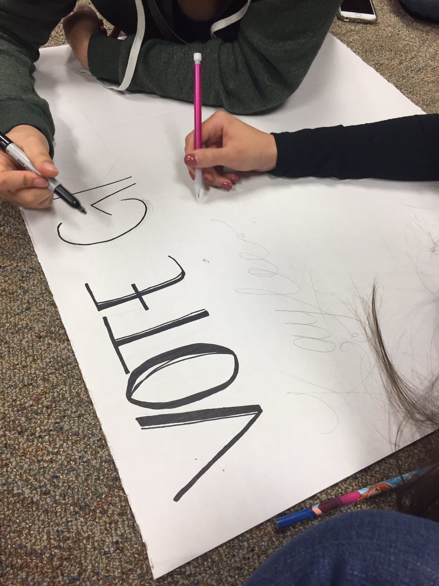 PO_OTHS's tweet photo. Working on our campaign poster! #greenvotegreenlife https://t.co/pwBdEV2ZVs