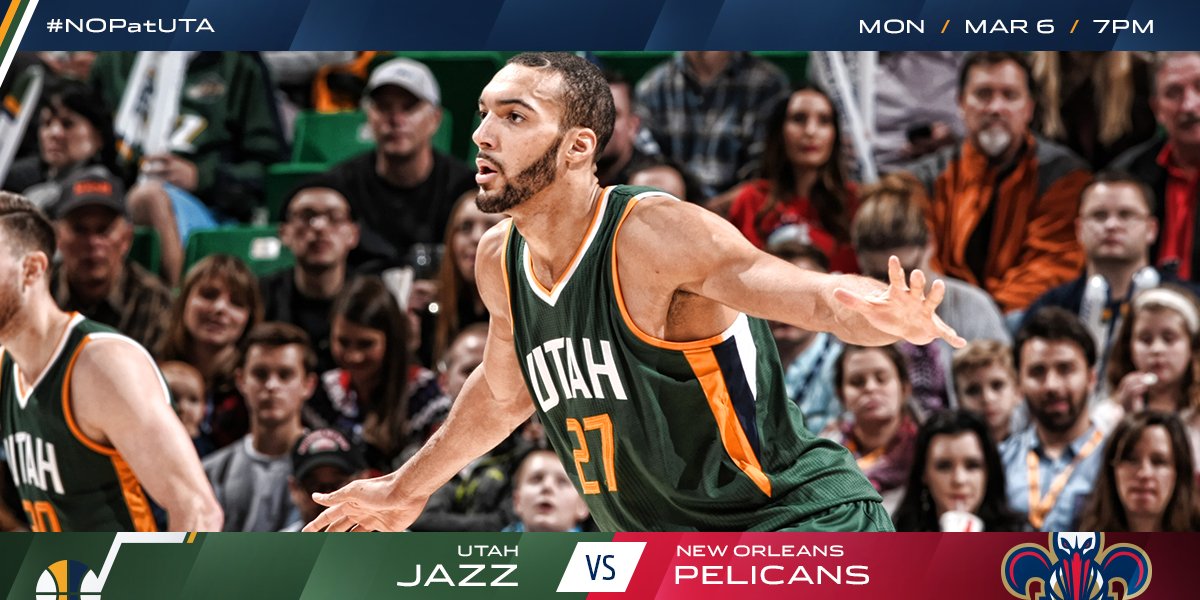 Jazz // Pelicans // TONIGHT  Be There: bit.ly/2mthoQs 🎟🎟  #NOPatUTA https://t.co/czD1LGsMZ3