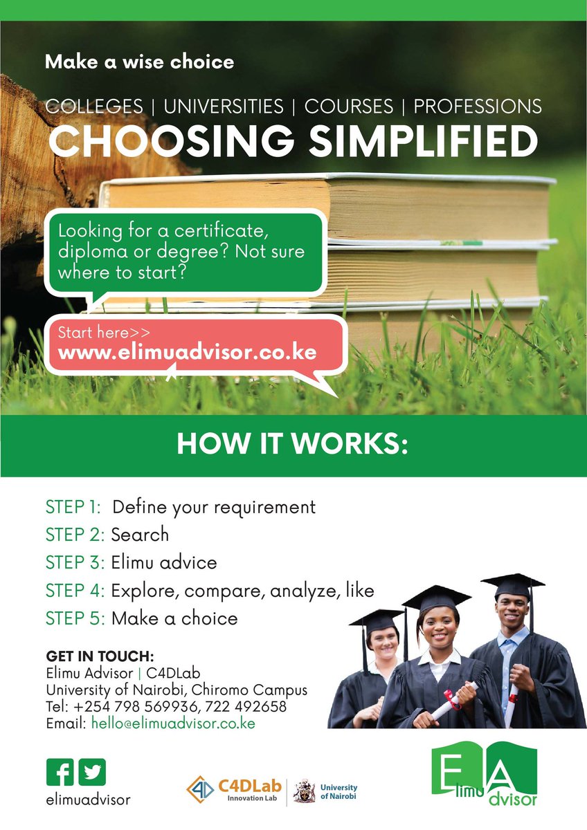elimuadvisor's tweet image. #EducationInDevolution Are there colleges/universities in your county? What courses do they offer? Find out here elimuadvisor.co.ke