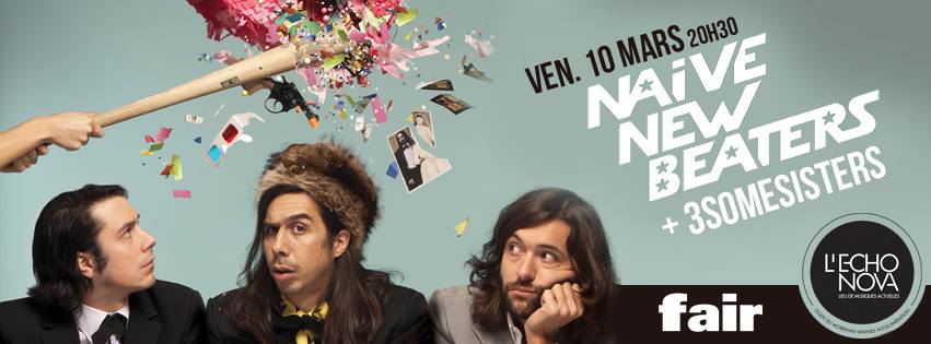lechonova's tweet photo. ⚠️⚠️@naivenewbeaters + @3someSisters ==> C'est déjà vendredi à @lechonova ! ⚠️⚠️infos et résas : https://t.co/QgiEVmEG67 https://t.co/0j7PPHW58p