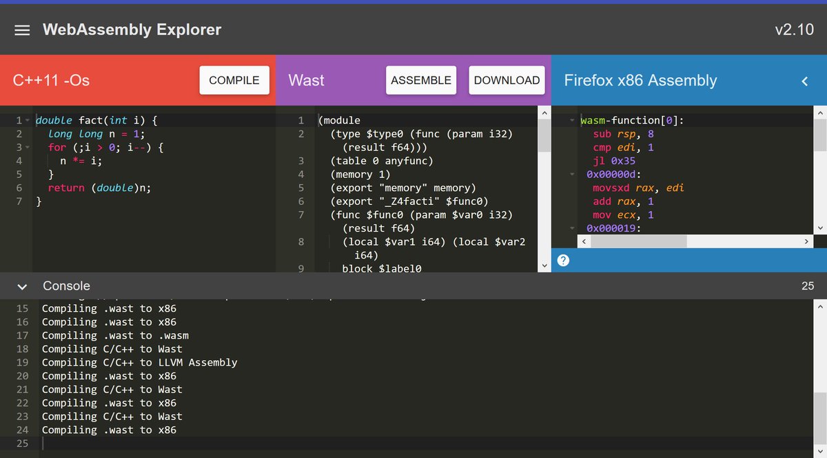 FirefoxWebDevs's tweet photo. Learn your way around the WASM format and compile your first #WebAssembly module with @callahad &amp; the WASM Explorer! https://t.co/r6o5JpVOag https://t.co/7tK8xDYsjn