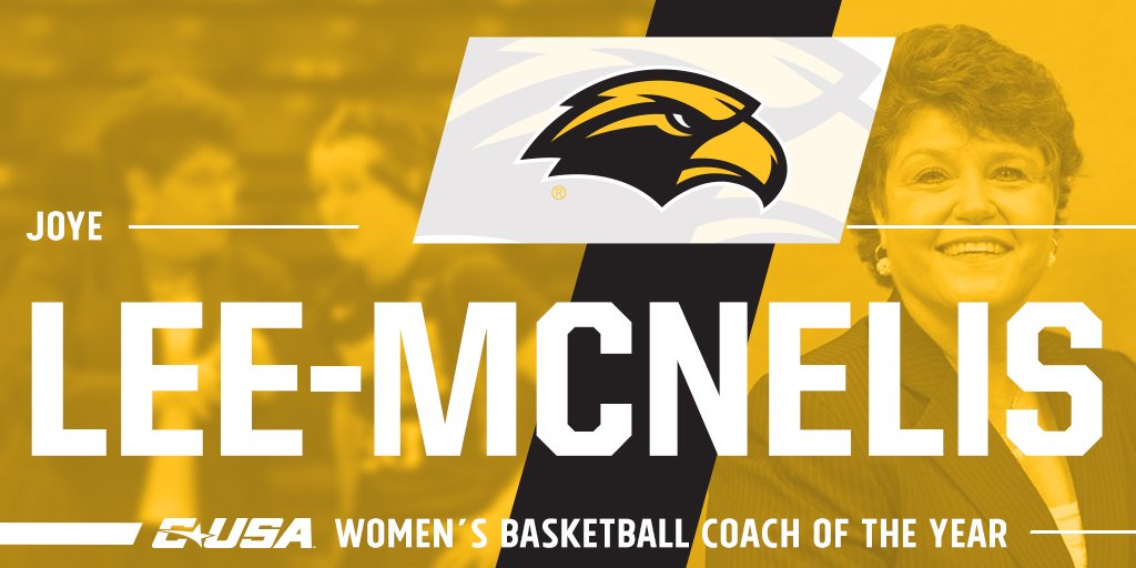 Conference USA (@conferenceusa) on Twitter photo 🏀📢: Congratulations to <a href="/SouthernMissWBB/">Southern Miss Women's Basketball</a>'s <a href="/CoachMcNelis/">Joye Lee-McNelis</a>, 2017 #CUSAWBK Coach of the Year! 🏀📢: Congratulations to <a href="/SouthernMissWBB/">Southern Miss Women's Basketball</a>'s <a href="/CoachMcNelis/">Joye Lee-McNelis</a>, 2017 #CUSAWBK Coach of the Year!