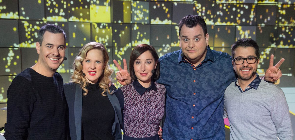 letricheur's tweet photo. Cette semaine, on triche avec @PiHebert, @mariesoleildion, Marie-Claude St-Laurent, @phillaprise et @DominicSillon1. 18H30, @TVAreseau https://t.co/zhhd3uChEo