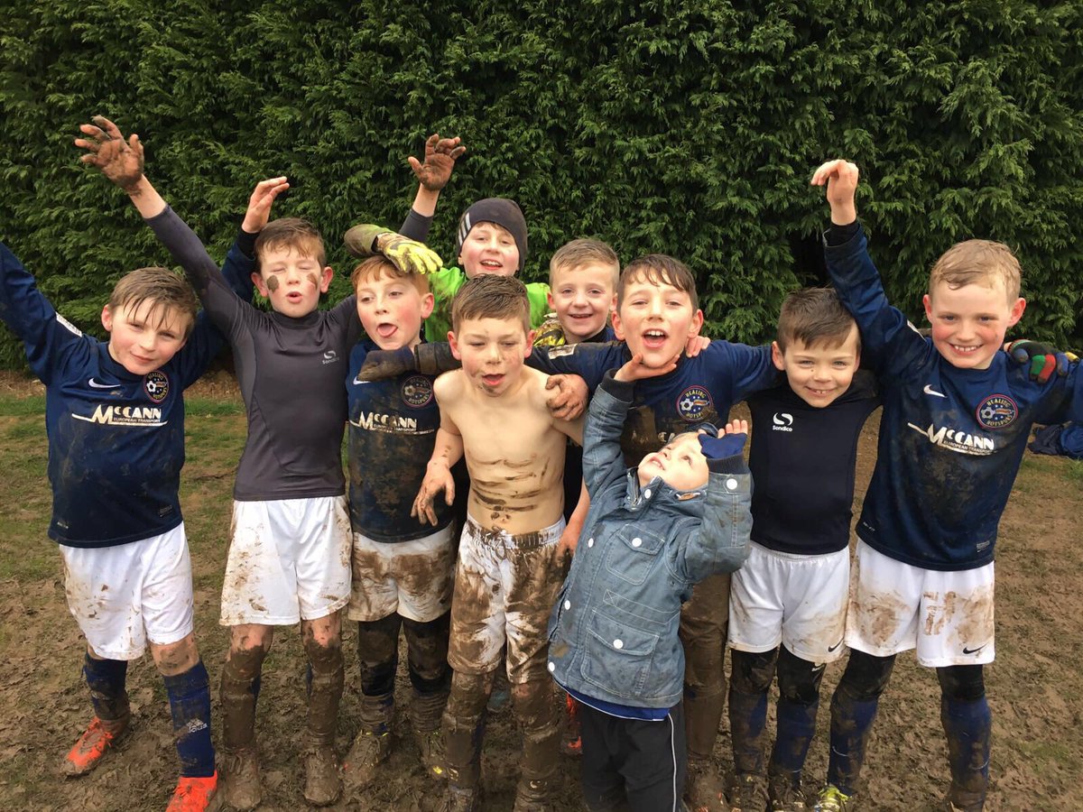 Our under 9's squad following their game at the weekend #whiteshorts #muddy #boilwash #footymumproblems
