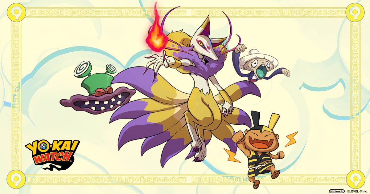 Yokai_Watch_UK's tweet photo. Who's your favorite Yo-kai from the Mysterious Tribe? Vote in the comments now! #Kyubi #Signibble #Tattletell #Wazzat https://t.co/VnJSmfPSCQ