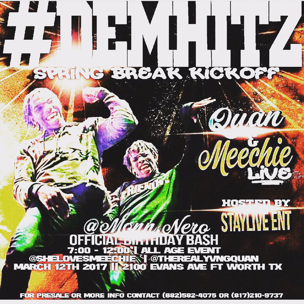 lowkeey_2x's tweet photo. presale tickets $10
#DEMHITZ March 12th https://t.co/ERl3RfGvOE