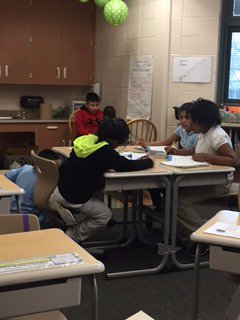 mrsaubinsclass's tweet photo. Working together to solve problems with parentheses @HessElem https://t.co/K7vox4Eas4