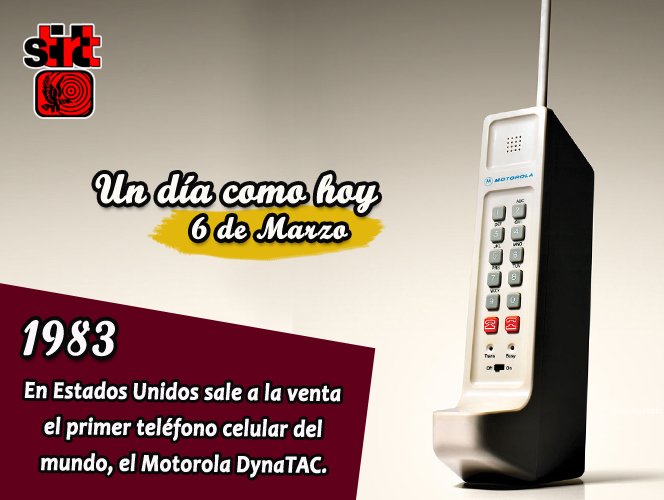 #UnDíaComoHoy sale a la venta el primer teléfono celular del mundo.
