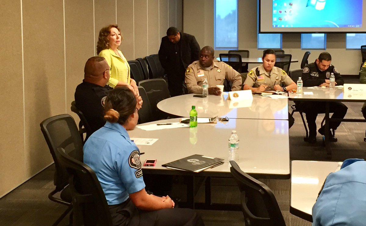 SupervisorJosie's tweet photo. This morning I had the privilege of attending the first ever San Bernardino County School Resource Officers Meeting. #SBStrong https://t.co/mAskAuc0a6