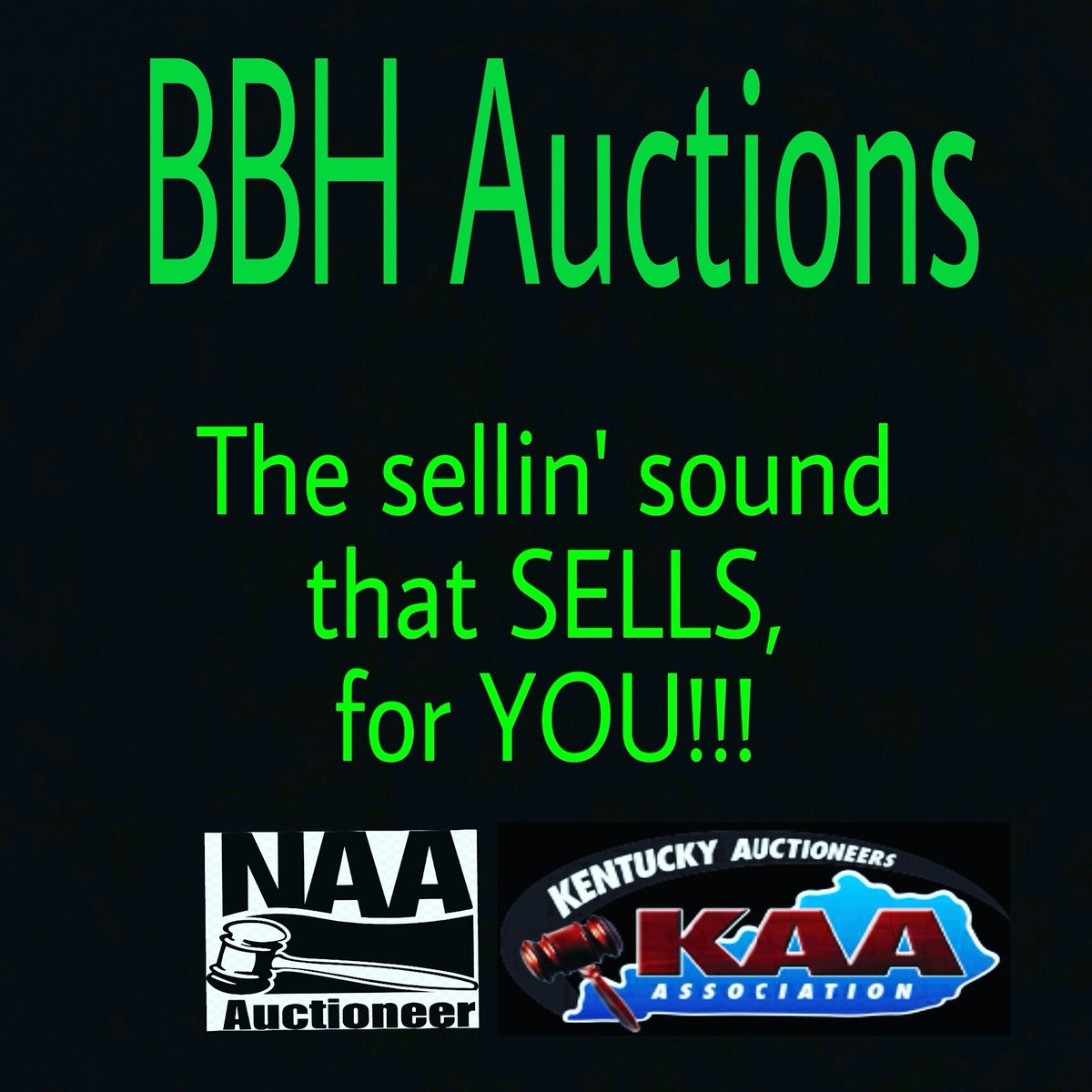 bbhauctions's tweet photo. BBH Auctions now booking Auctions for the 2017 season! Put BBH to work for you! (270)210-2683 #bbhauctions #auctionswork #thesellinsound https://t.co/QglH59e6Qg