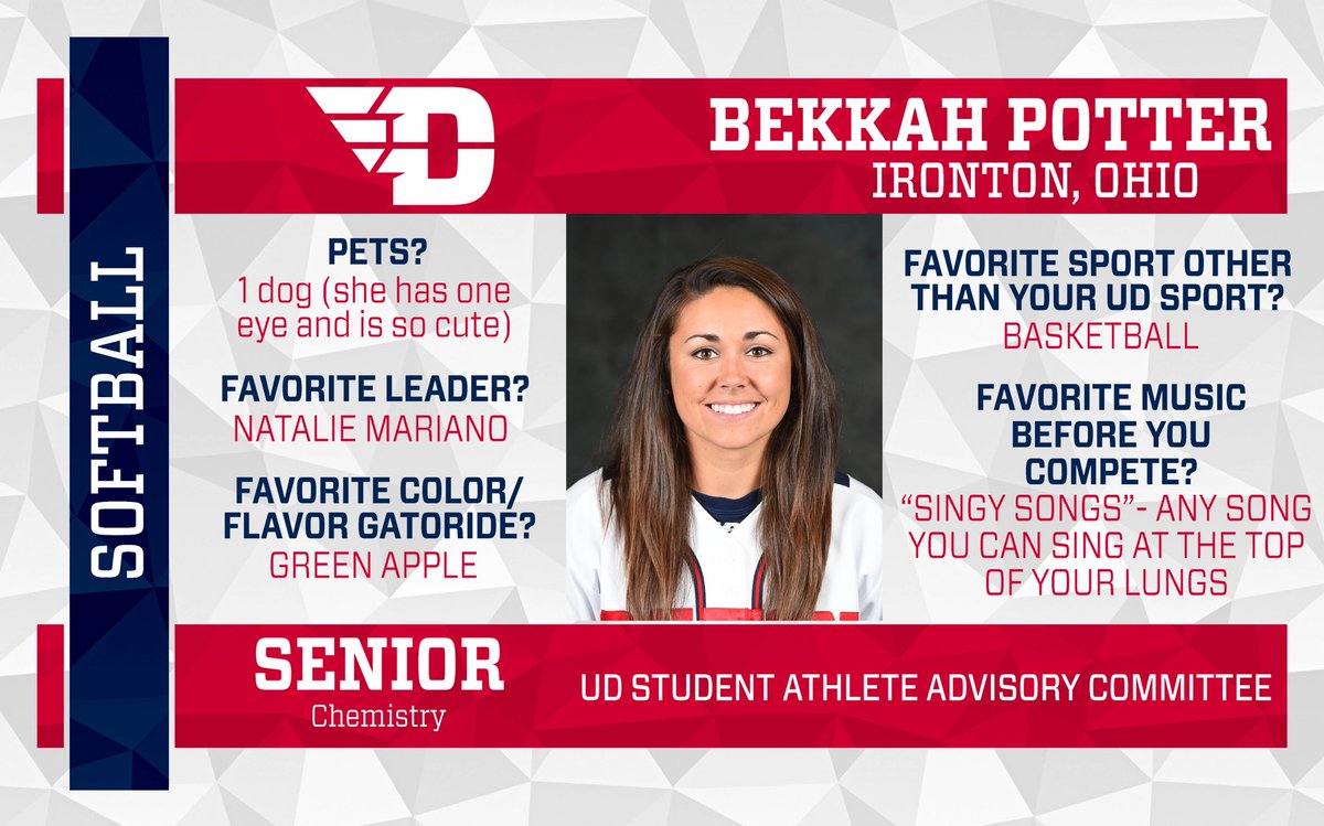 hey batter batter SWING! Bekkah Potter is your Softball SAAC rep ⚾️