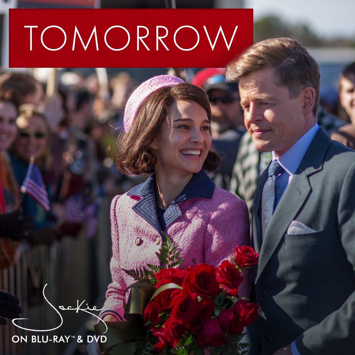 jackiefilm's tweet image. "People like to believe in fairytales." Watch #Jackie on Blu-ray &amp;amp; DVD tomorrow! bit.ly/JackieBluray