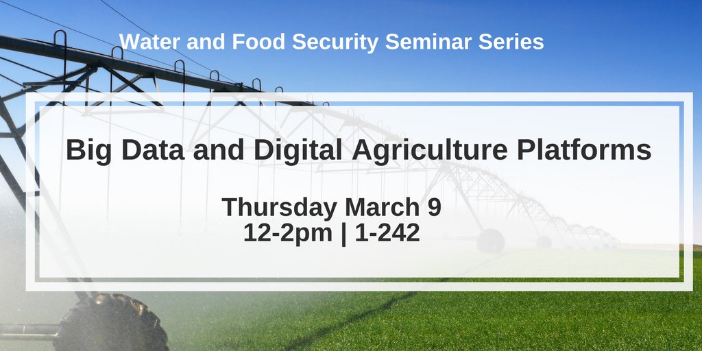 MIT_CEE's tweet photo. Discuss #BigData & Digital Agriculture Platforms with #ONEatMIT Visiting Prof. Chandra Madramootoo on Thursday from 12-2pm in 1-242 @MIT https://t.co/dKBbFvU5WS