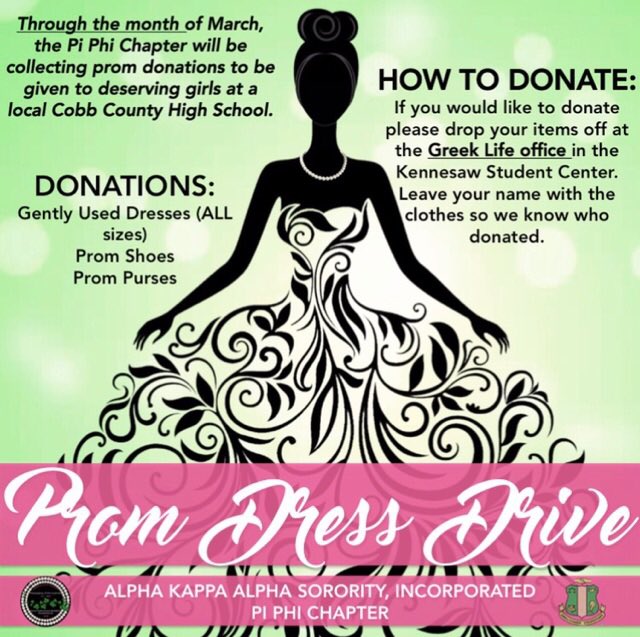 piphi1908's tweet photo. Prom season is here! Pi Phi will be collecting gently used prom dresses, shoes and purses throughout March. Thanks for donating! 💕💚 https://t.co/b10iopMn5R