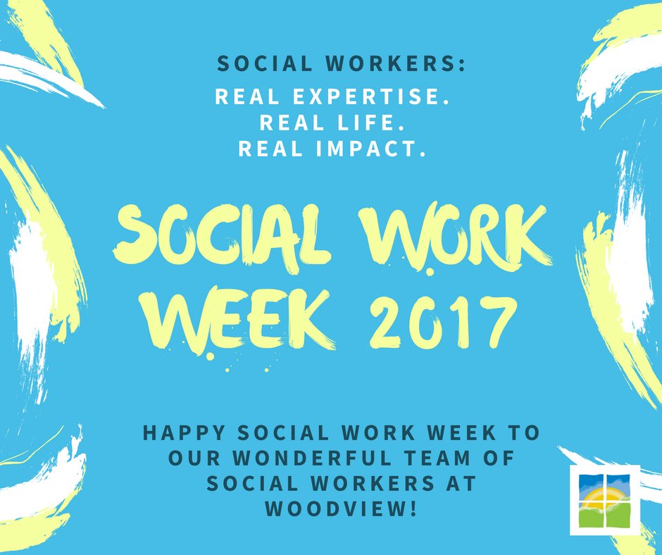 WoodviewMHAS's tweet image. Happy Social Work Week! Celebrating the impact that social workers have on those they support! #SWW2017 #PCCimpact