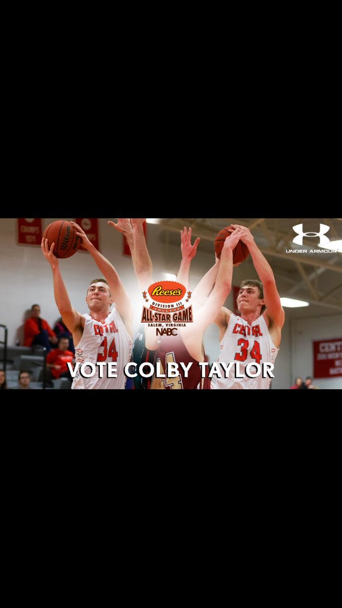 CentralDutchMBB's tweet photo. Have a lunch break? Vote Colby Taylor to go to the NABC Reese's All-Star game! #VoteColby #d3h #GoDutch https://t.co/tpiHwUvrQm https://t.co/XlAggXfEvL