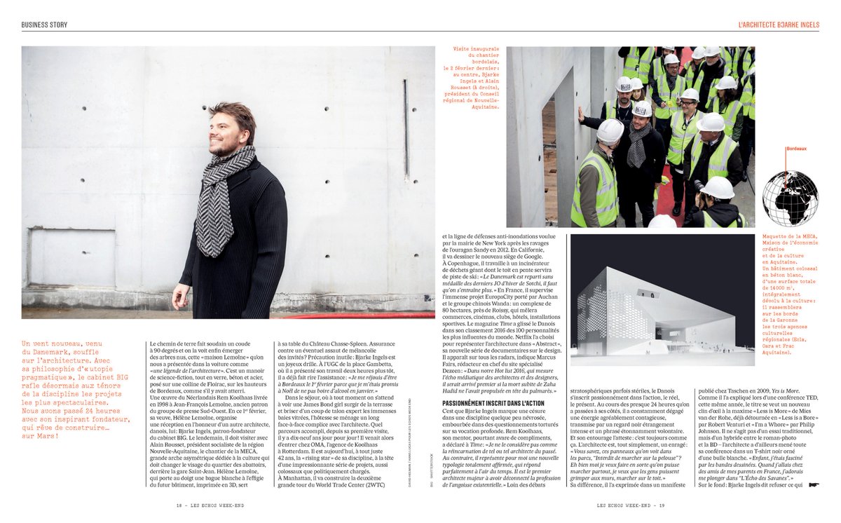 BIG_Architects's tweet image. Glimpse of BIG projects in @LesEchos—lesechos.fr/week-end/busin… #MÉCA @VIA57West #2WTC #8Tallet