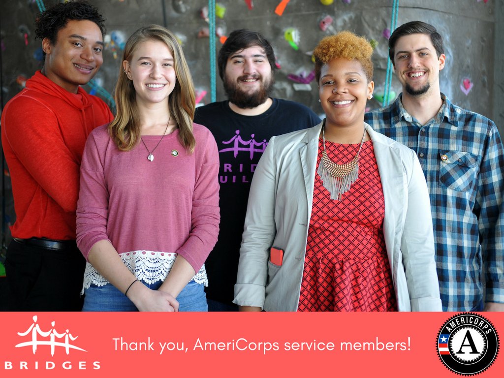 Happy <a href="/AmeriCorps/">AmeriCorps</a> Week! We simply could not do the vital work we do without these AMAZING service members. #AmeriCorpsWorks for <a href="/BRIDGESUSA/">BRIDGES USA</a>!
