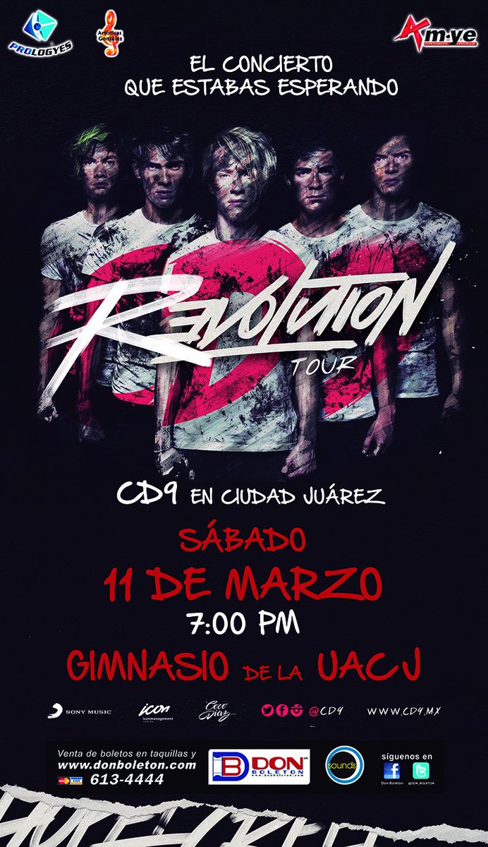 CD9's tweet image. MAÑANA HAY REVOLUCIÓN EN CHIHUAHUA, NOS VEMOS EN EL #REVOLUTIONTOUR ⚡️💥 bit.ly/RTCD9CJ